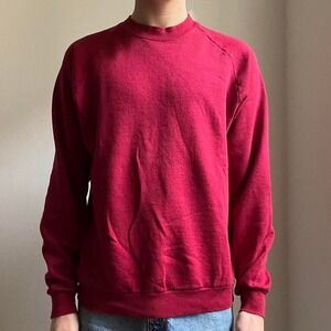 Vintage 80s red jerzees blank crewneck